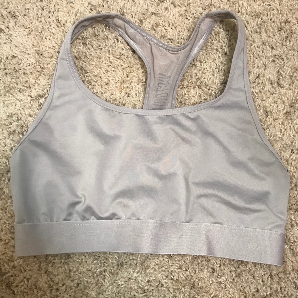 Victoria’s Secret sports bra grey mesh back m